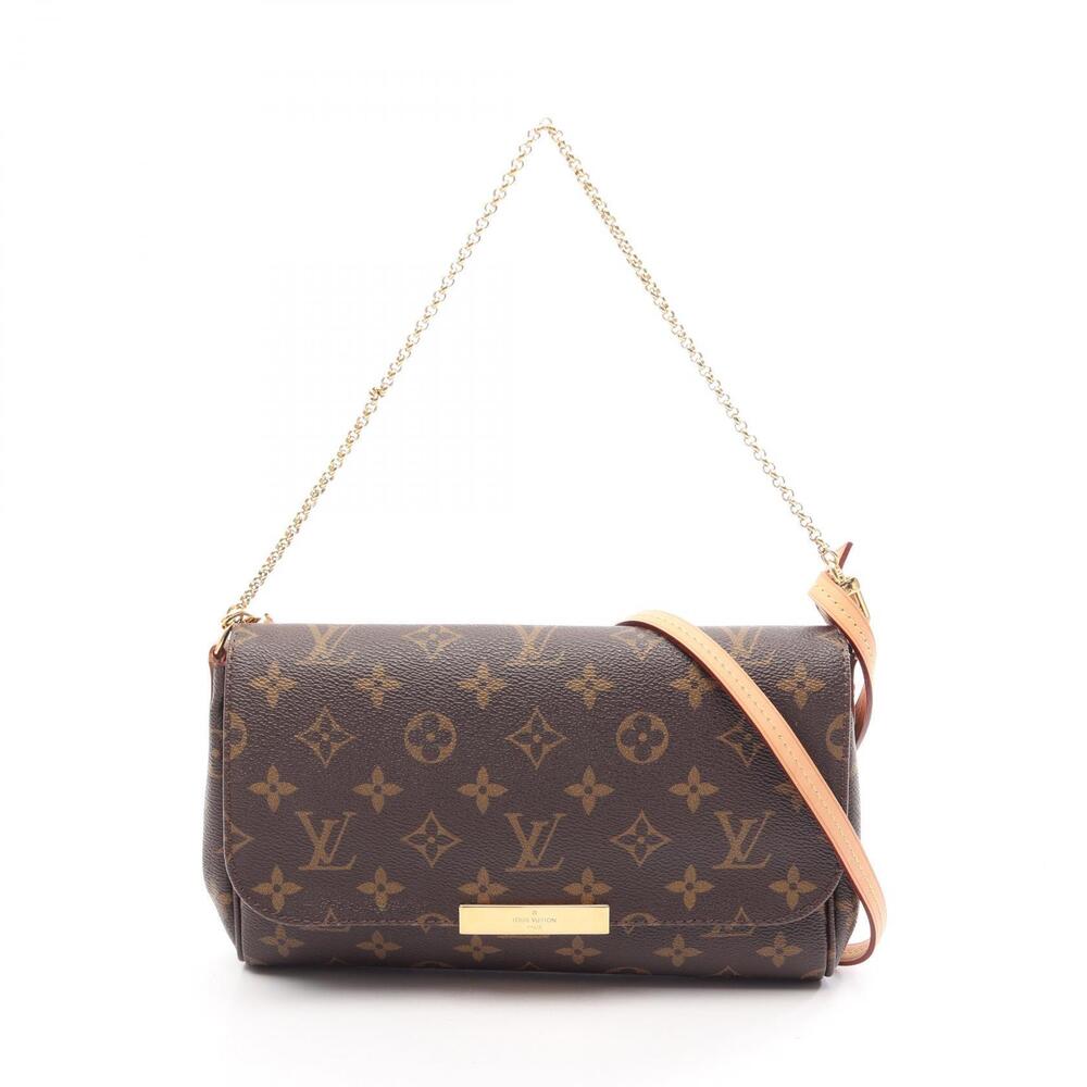 Louis Vuitton Favorite Monogram Handbag Canvas Leather Brown